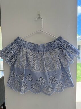 Sea New York Blue and White Striped Top